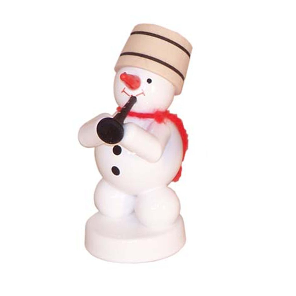 Schneemann Musikant mit Klarinette