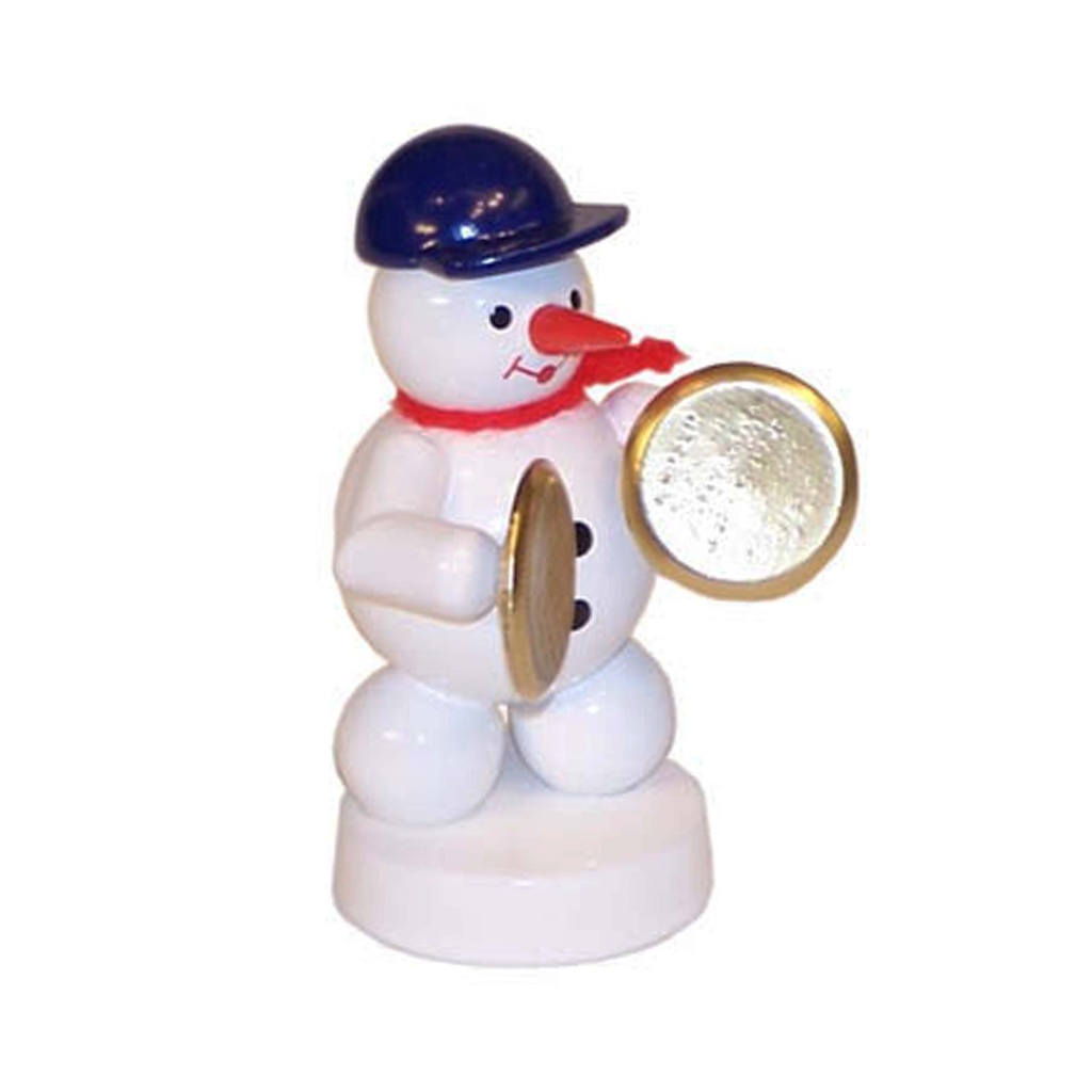 Schneemann Musikant mit Becken