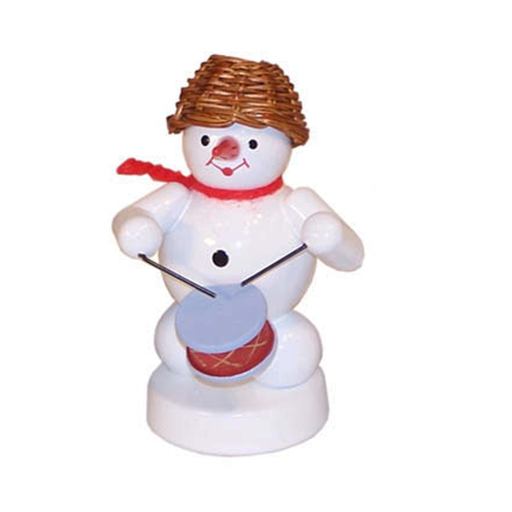 Schneemann Musikant mit Trommel