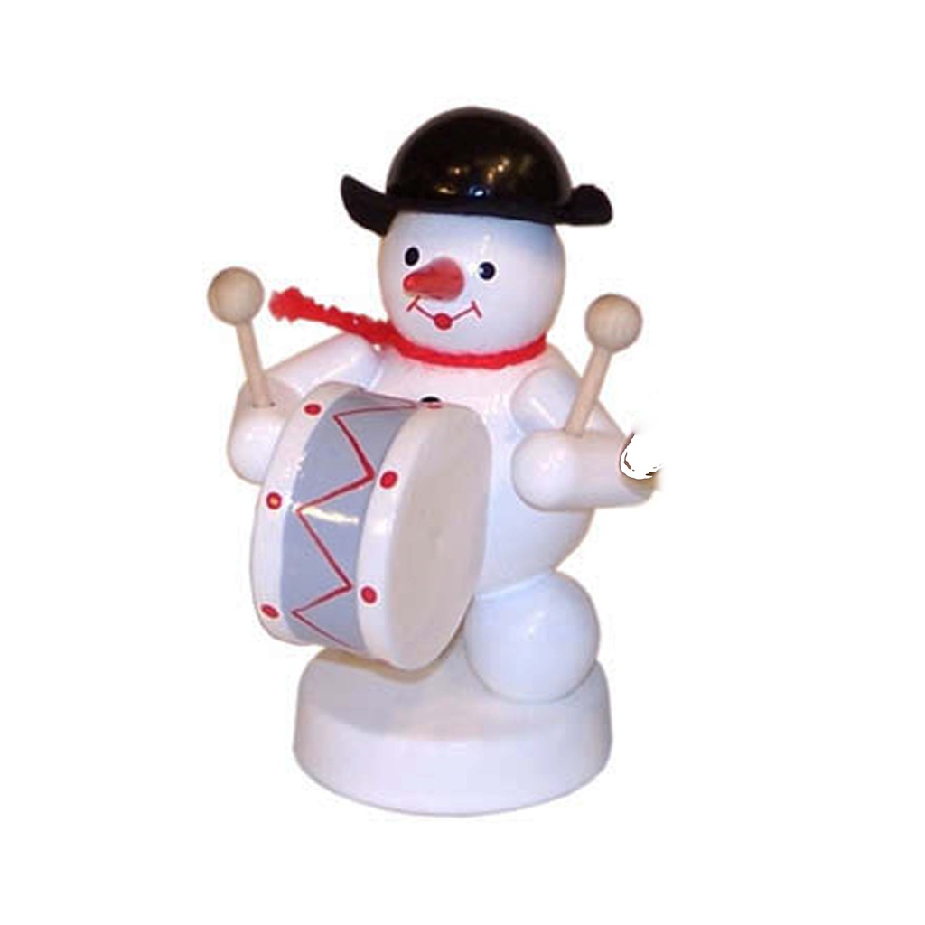 Schneemann Musikant mit Pauke