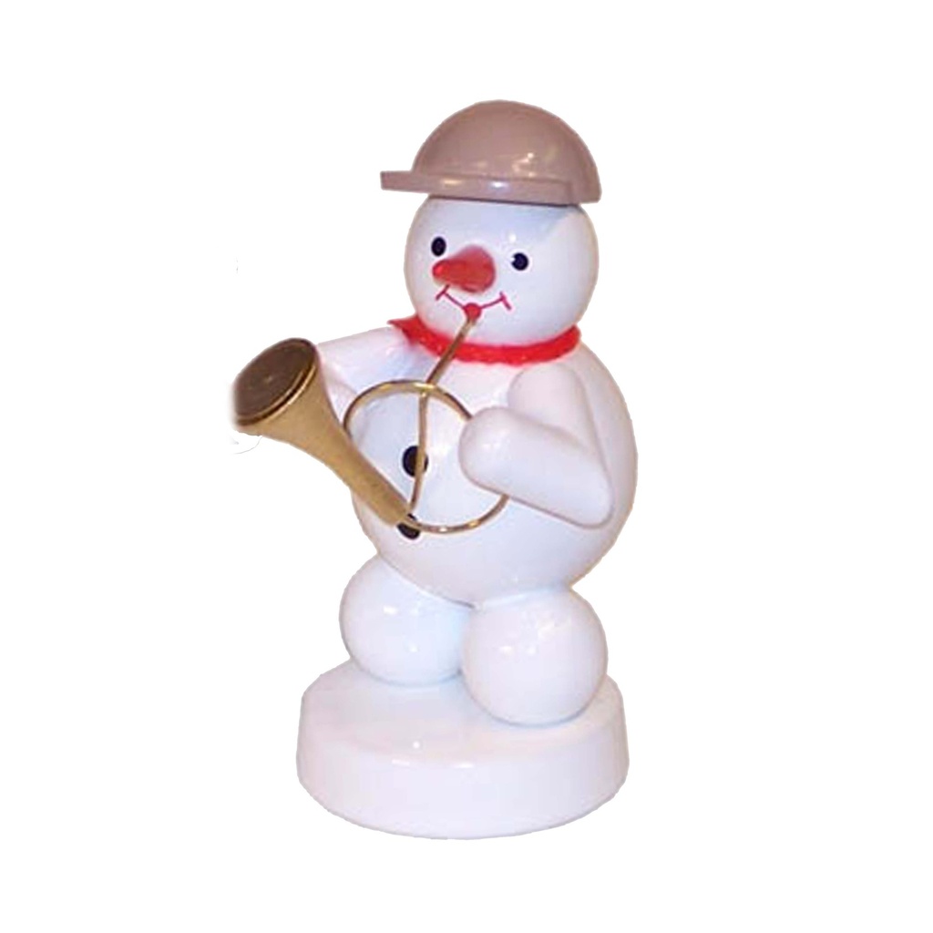 Schneemann Musikant mit Tuba