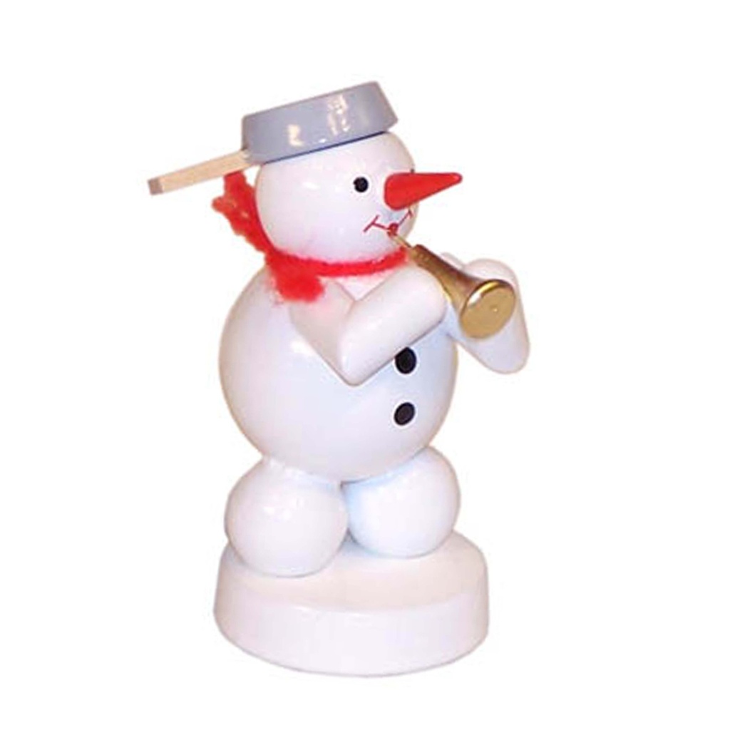 Schneemann Musikant mit Fanfare