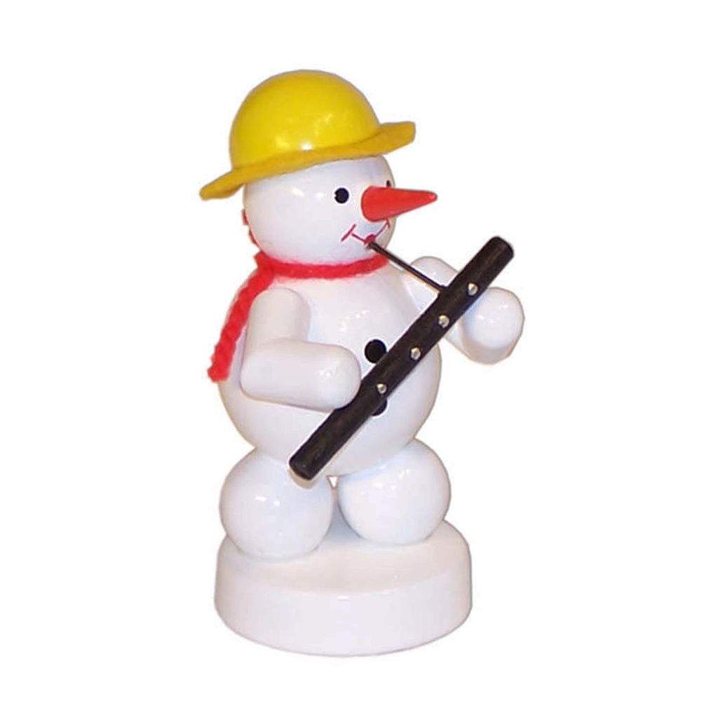 Schneemann Musikant mit Oboe