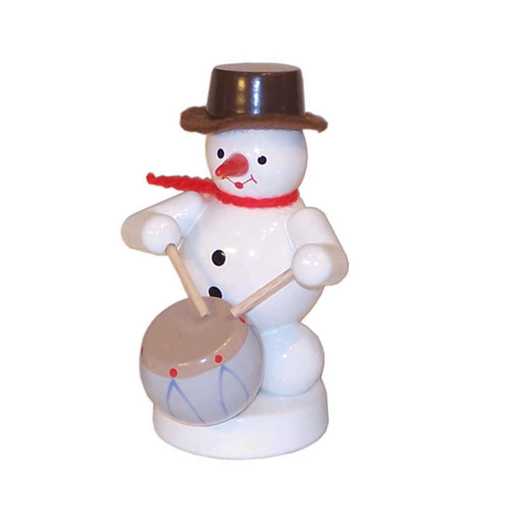 Schneemann Musikant mit Trommel