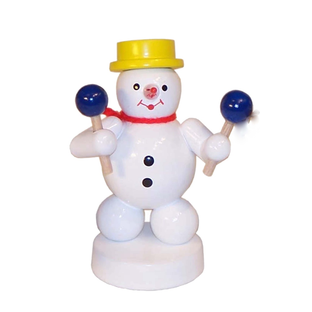 Schneemann Musikant mit Rhytm.