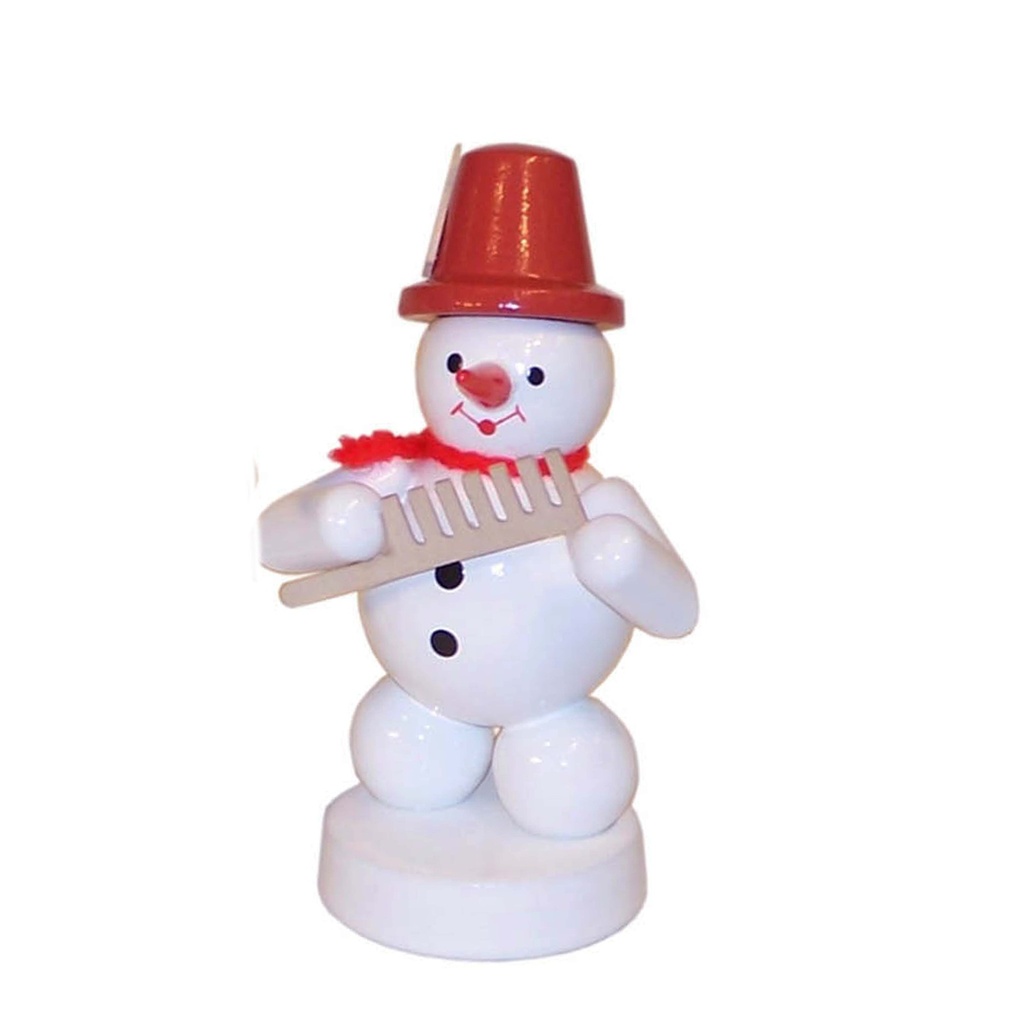 Schneemann Musikant mit Kamm