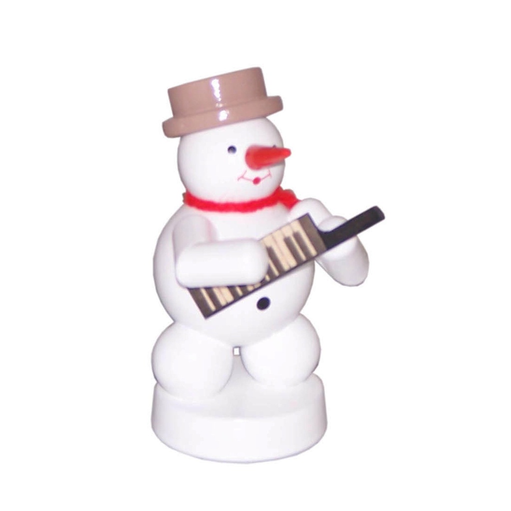 Schneemann Musikant mit Keyboard