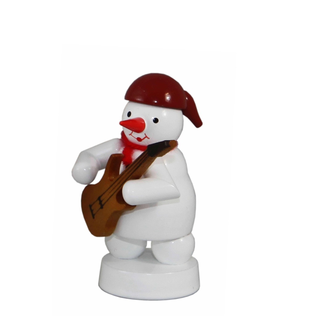 Schneemann Musikant mit E-Gitarre