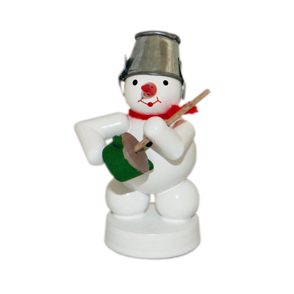 Schneemannmusikant Musikant mit Brummtopf