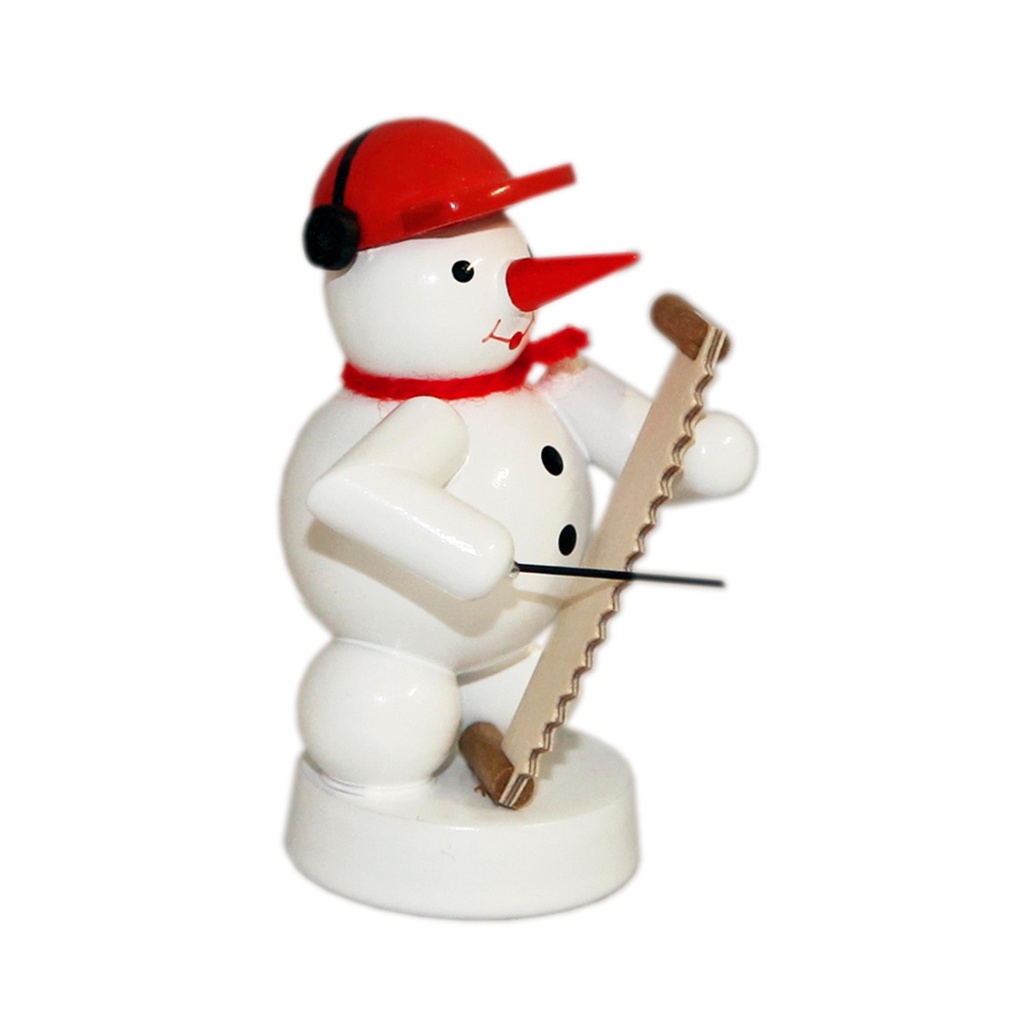 Schneemannmusikant mit Singender Säge