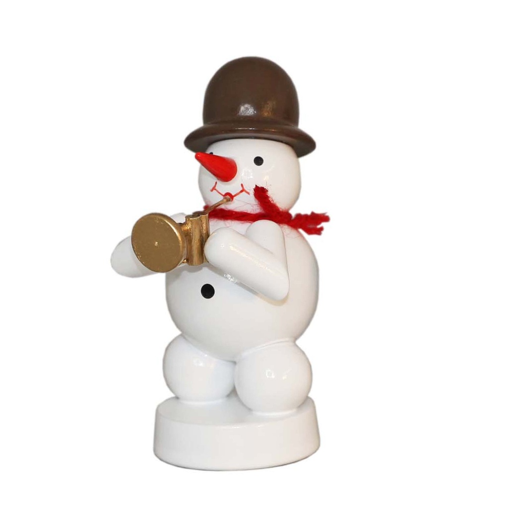 Schneemann Musikant mit Jazztrompete