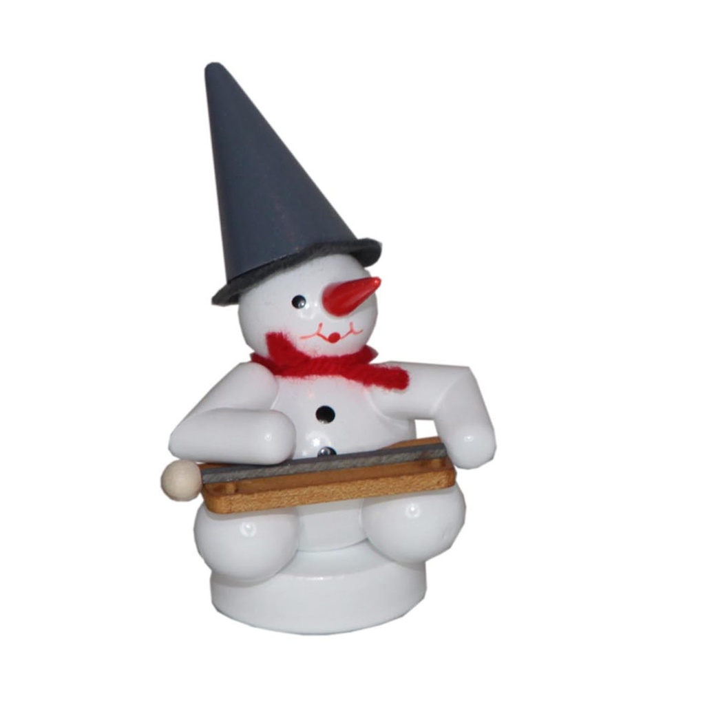 Schneemann Musikant mit Hackbrett
