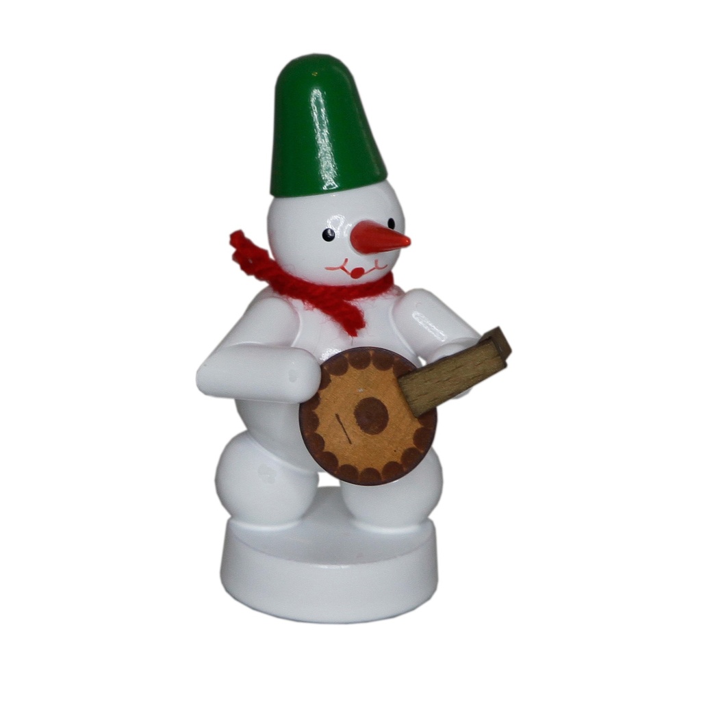 Schneemannmusikant mit Laute