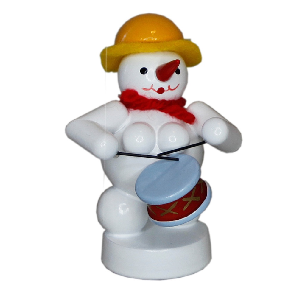 Schneefrau Traudel mit Trommel