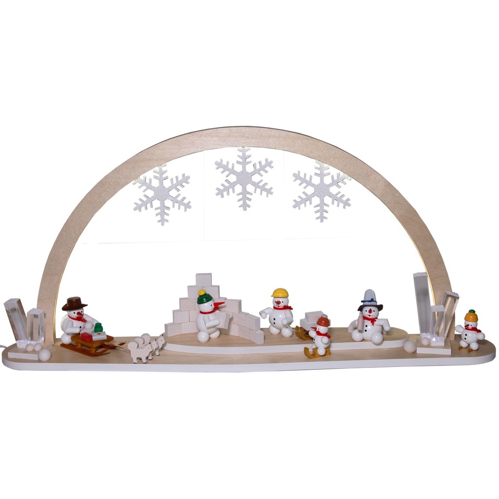 Kristallschwibbogen Winterlandschaft LED