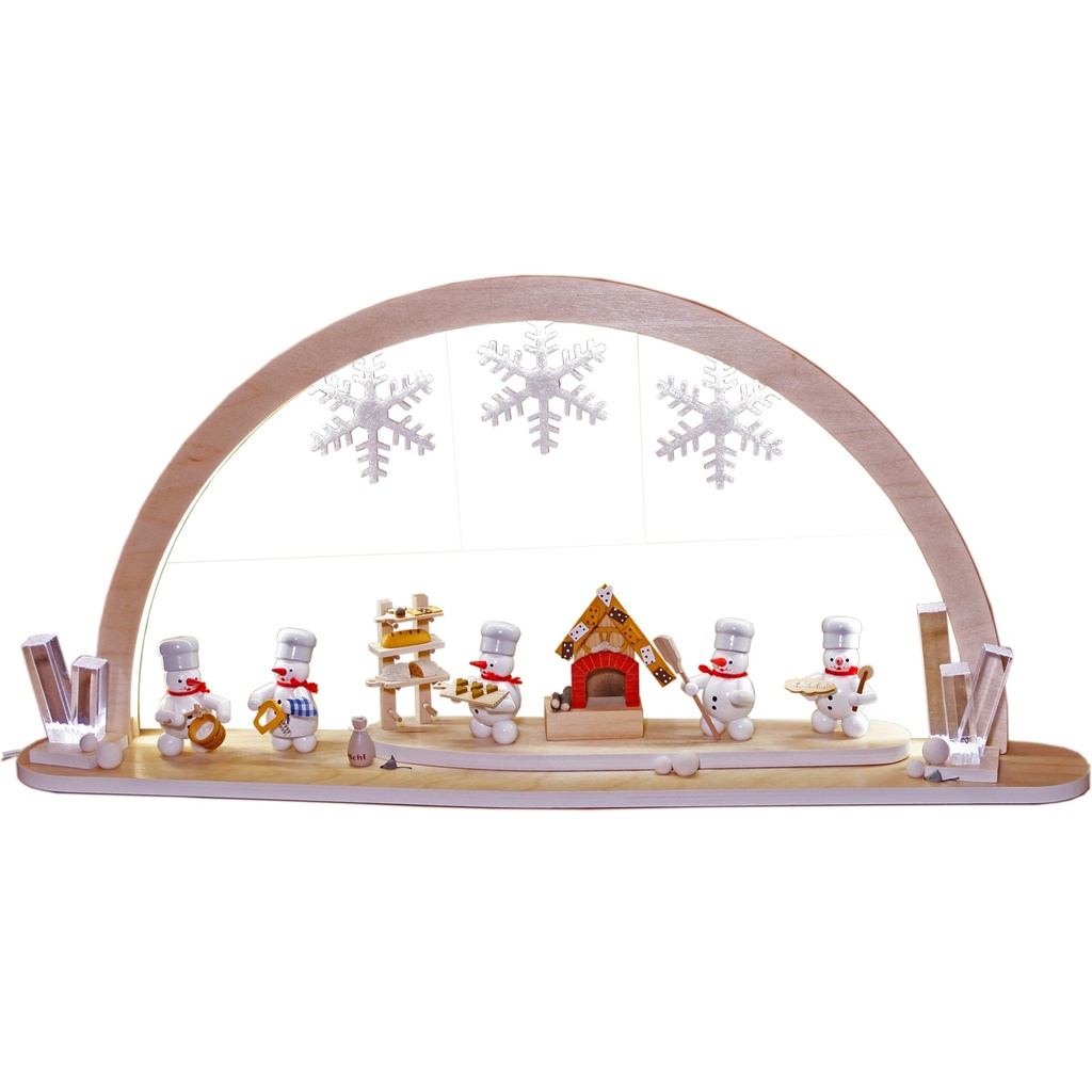 Kristalschwibbogen mit Schneemannbäckerei