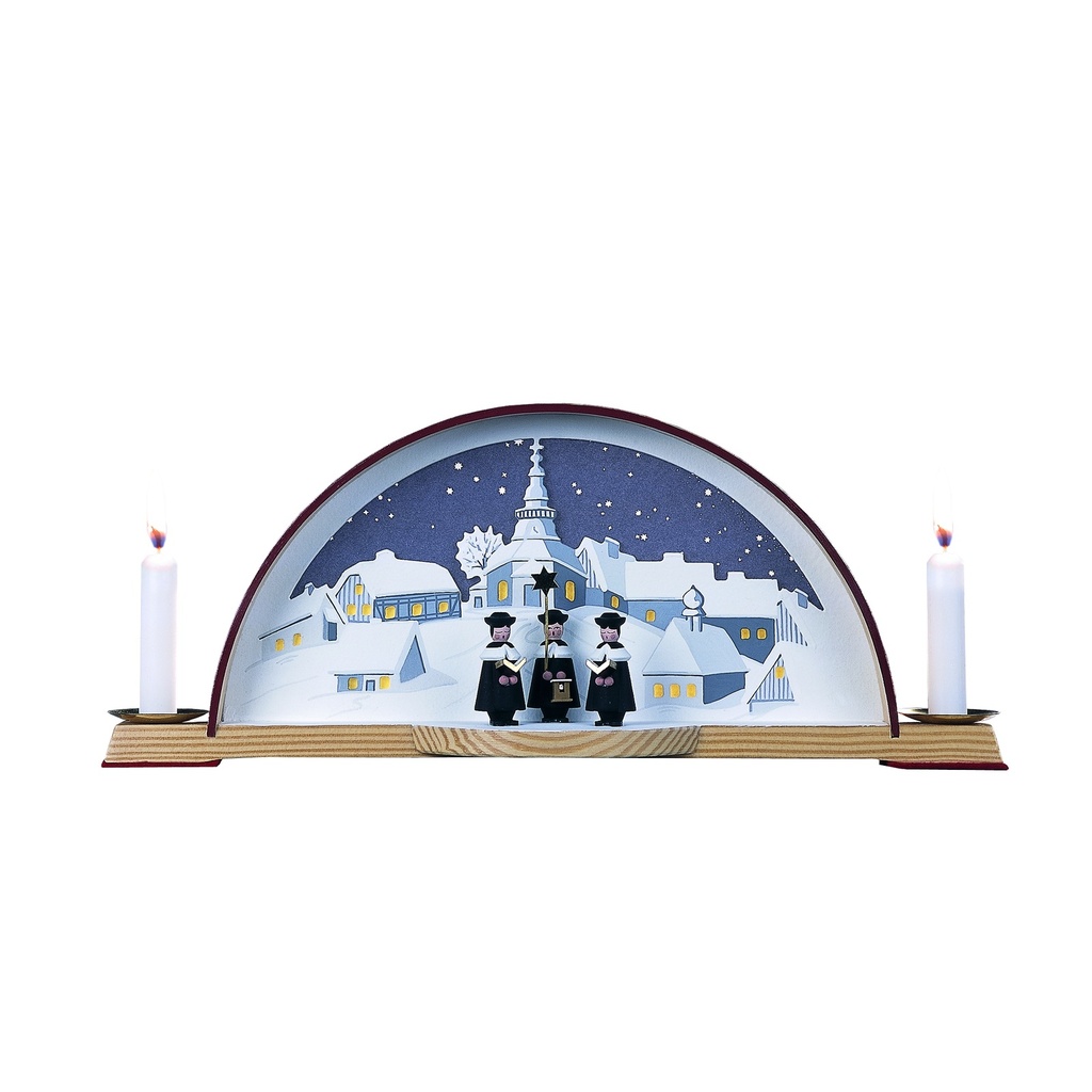 Kleiner Lichterbogen mit Kurrende und Hintergrundbeleuchtung