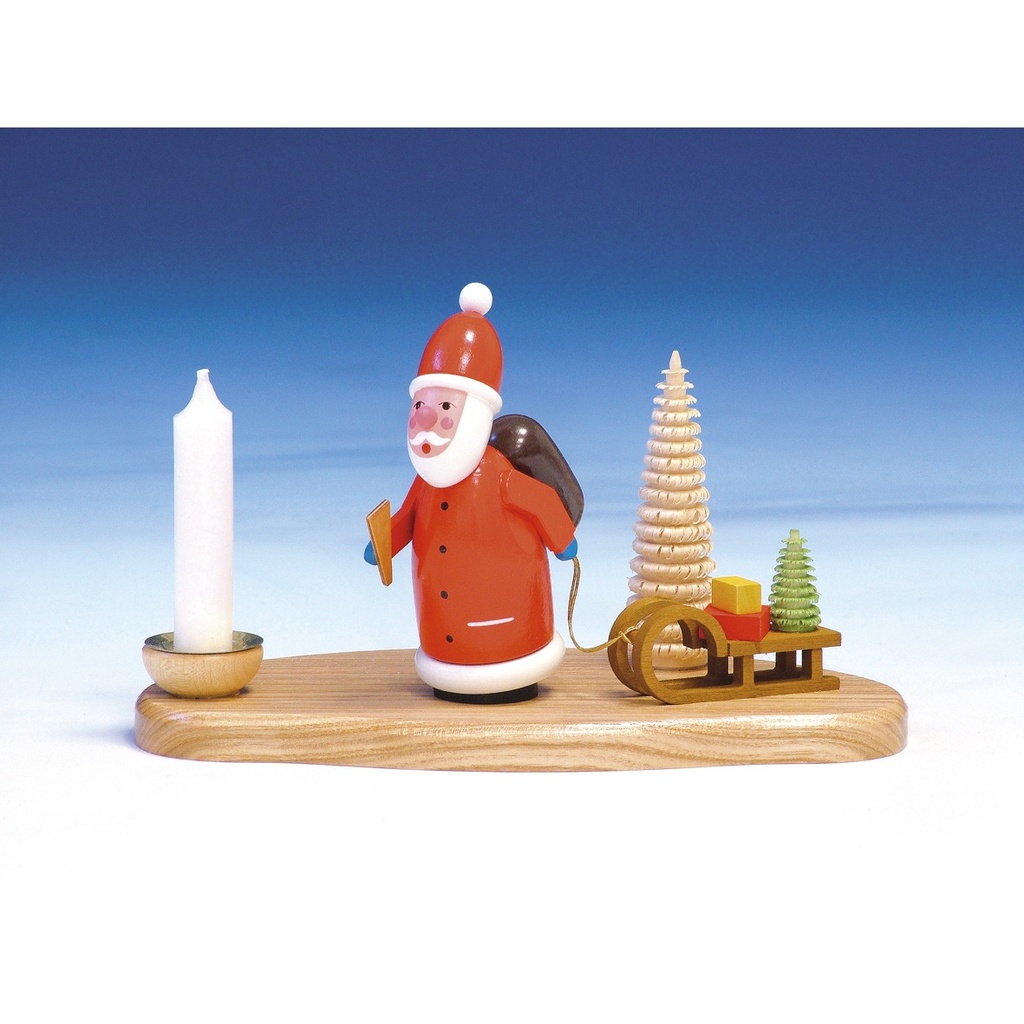 Kerzenhalter Weihnachtsmann – groß, bunt