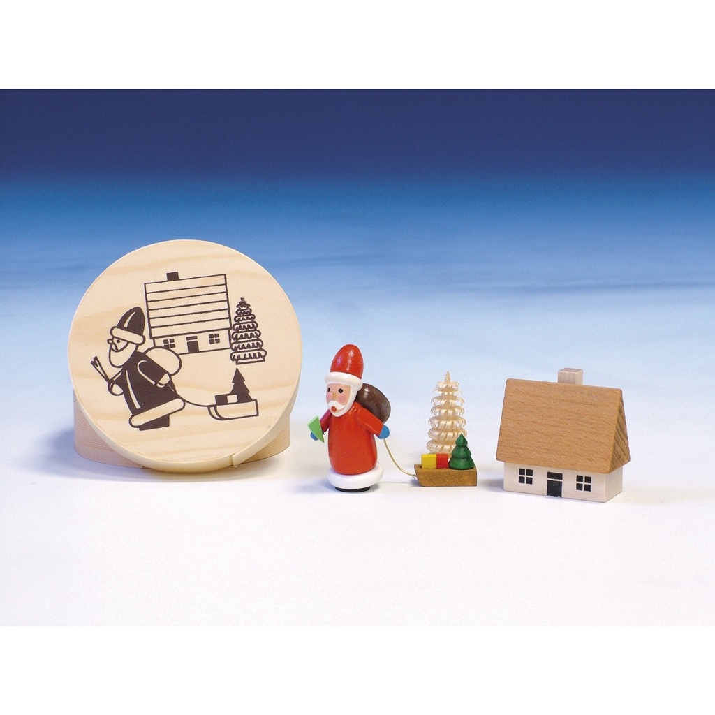 Spanschachtel mit Weihnachtsmann