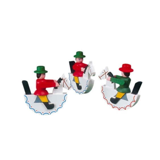 Seiffener Reiterlein Miniatur lieferbar in 4 Ausführungen, 5 cm