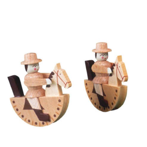 Seiffener Reiterlein Miniatur natur, 5 cm