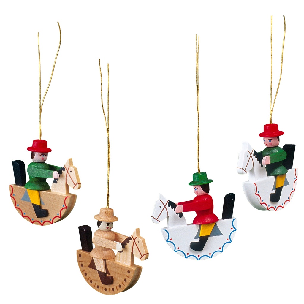 Baumbehang Seiffener Reiterlein natur, 5 cm