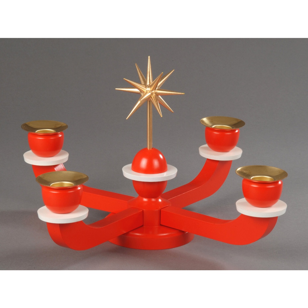 [AP 201/037 E] Adventsleuchter, rot - Weihnachtsstern