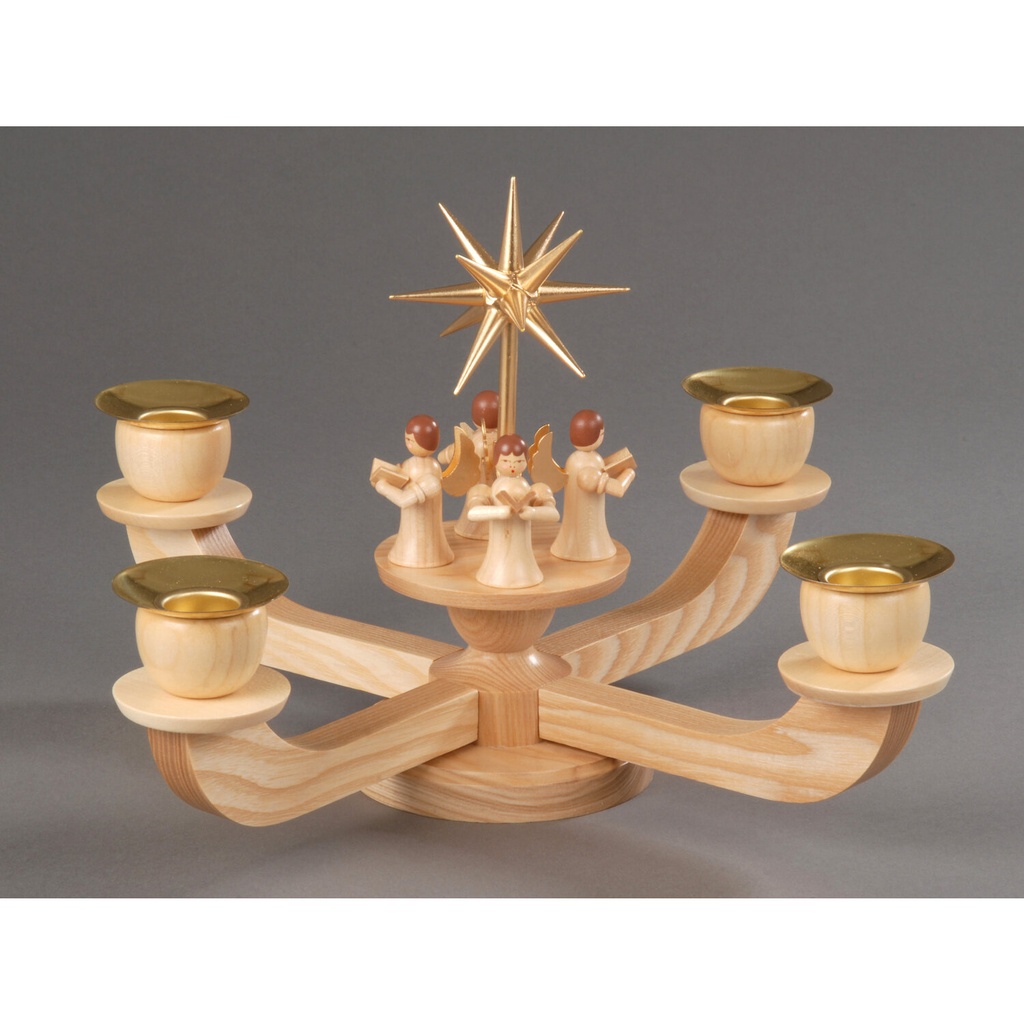 Adventsleuchter, natur - 4 stehende Engel