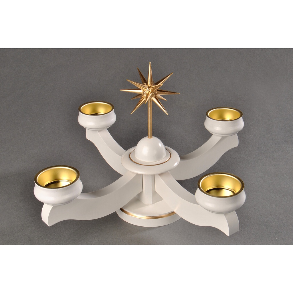 Adventsleuchter, weiß - Weihnachtsstern