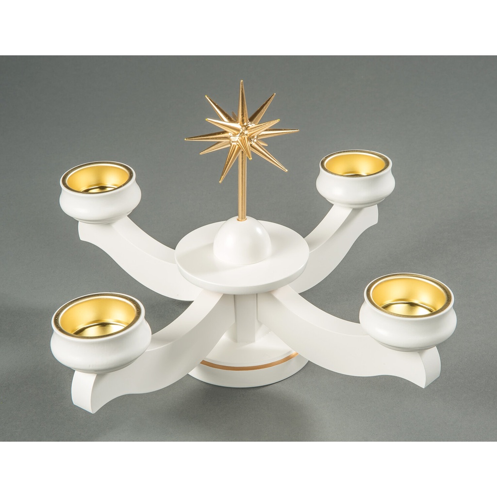 Adventsleuchter, weiß - Weihnachtsstern