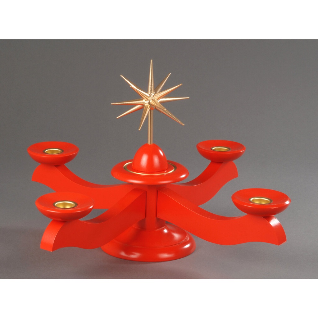 [AP 201/064] Adventsleuchter, rot - Weihnachtsstern 