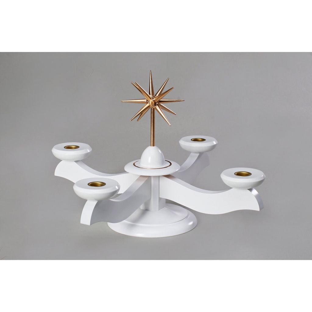 Adventsleuchter, weiß - Weihnachtsstern