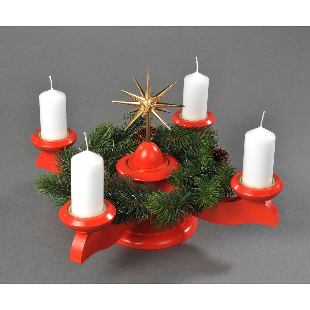 [AP 201/064/1 K] Adventsleuchter, rot - Weihnachtsstern