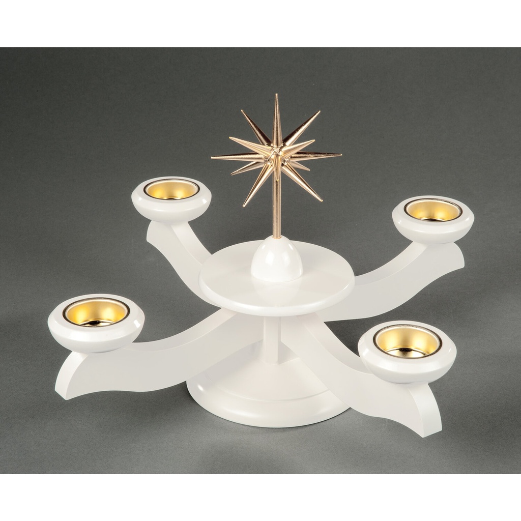 Adventsleuchter, weiß - Weihnachtsstern 