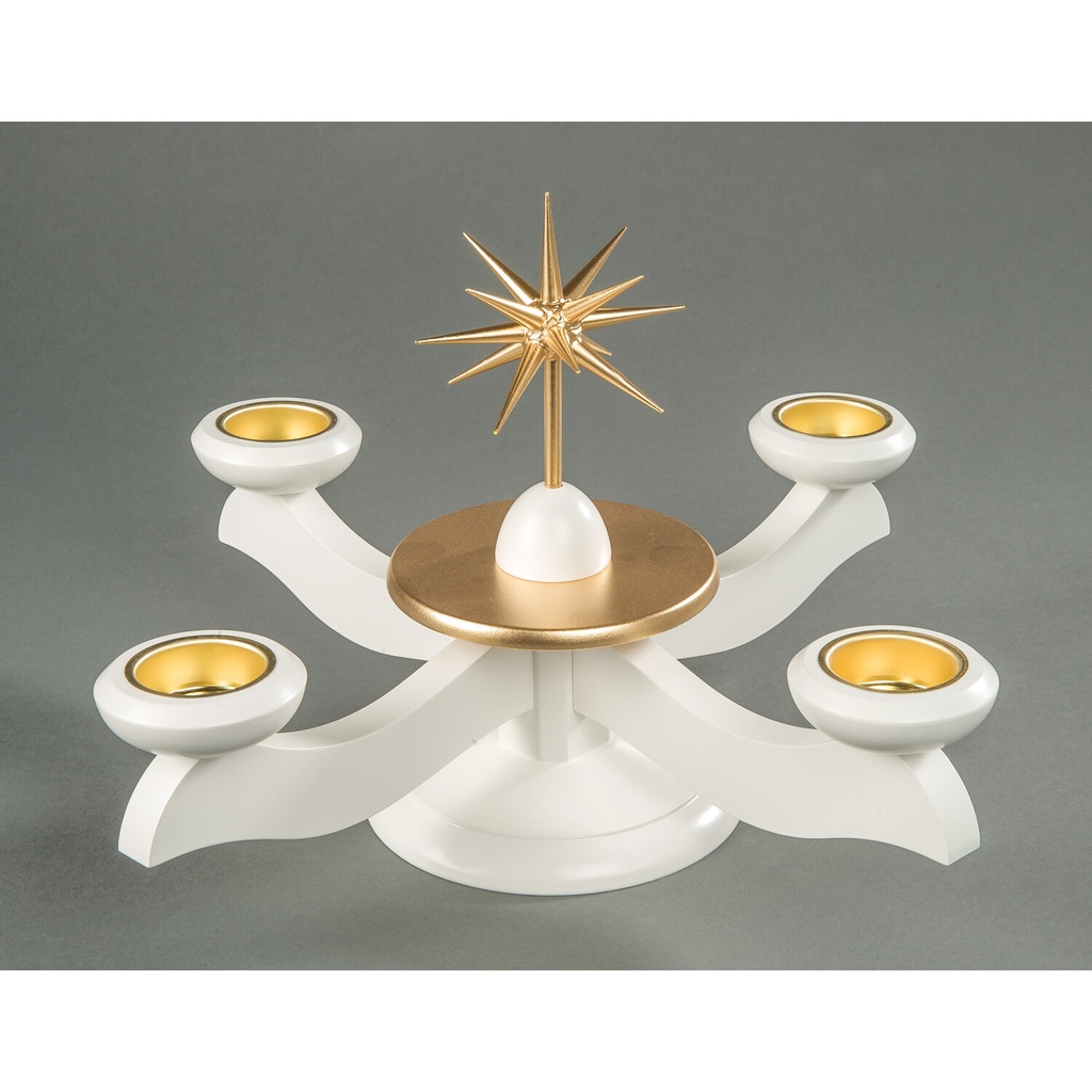 Adventsleuchter, weiß - Weihnachtsstern