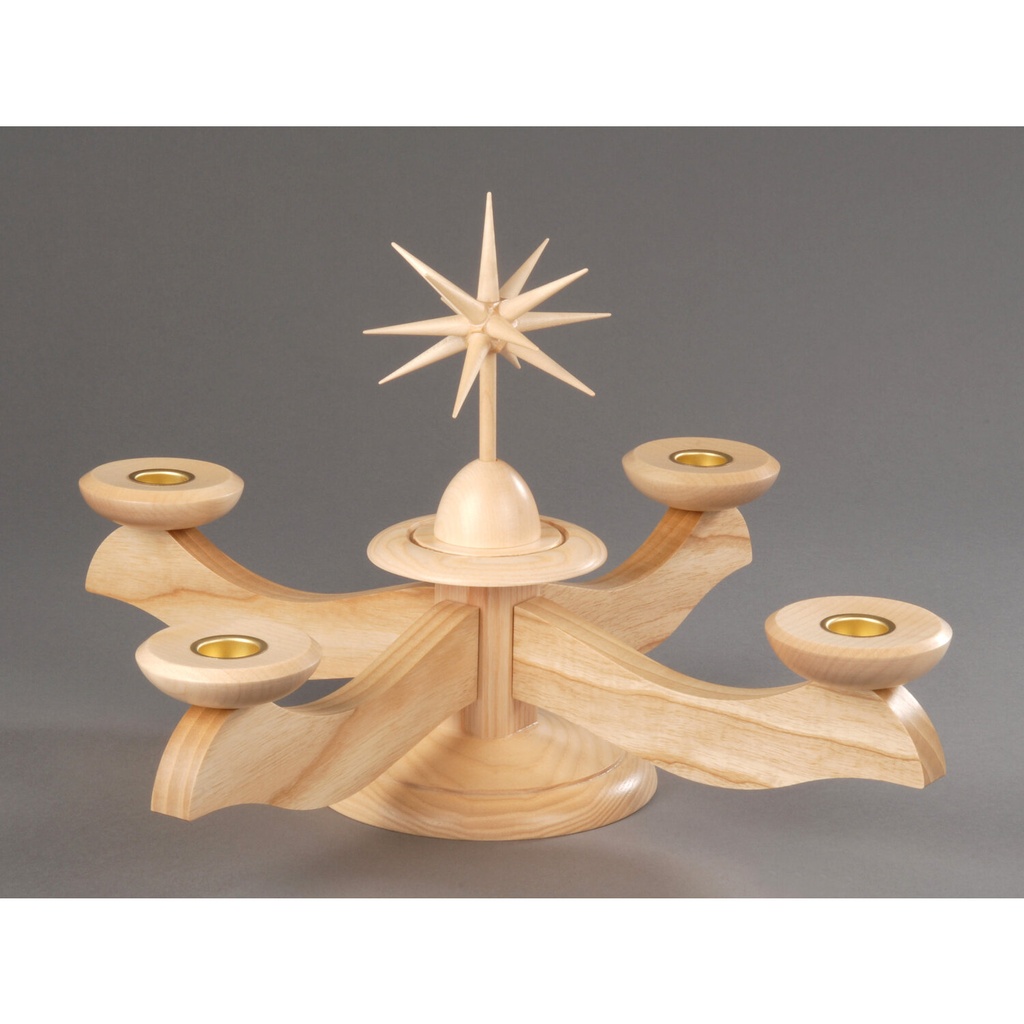 Adventsleuchter, natur - Weihnachtsstern