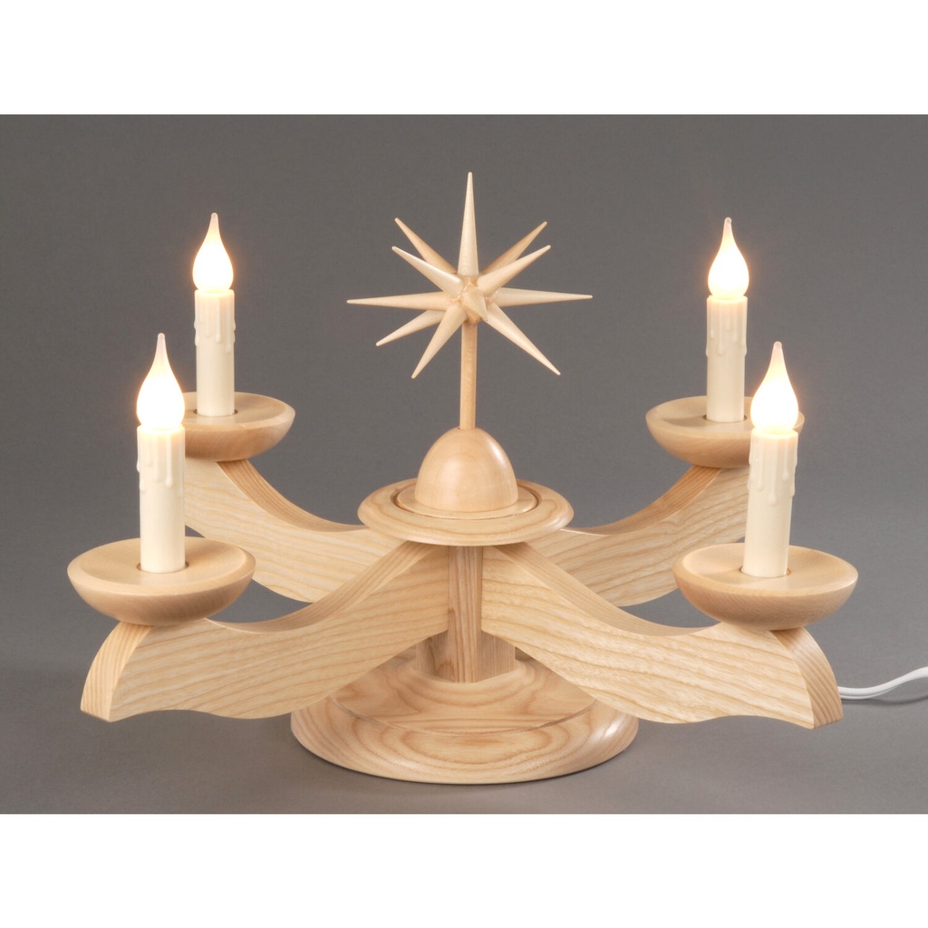 Adventsleuchter, natur - Weihnachtsstern