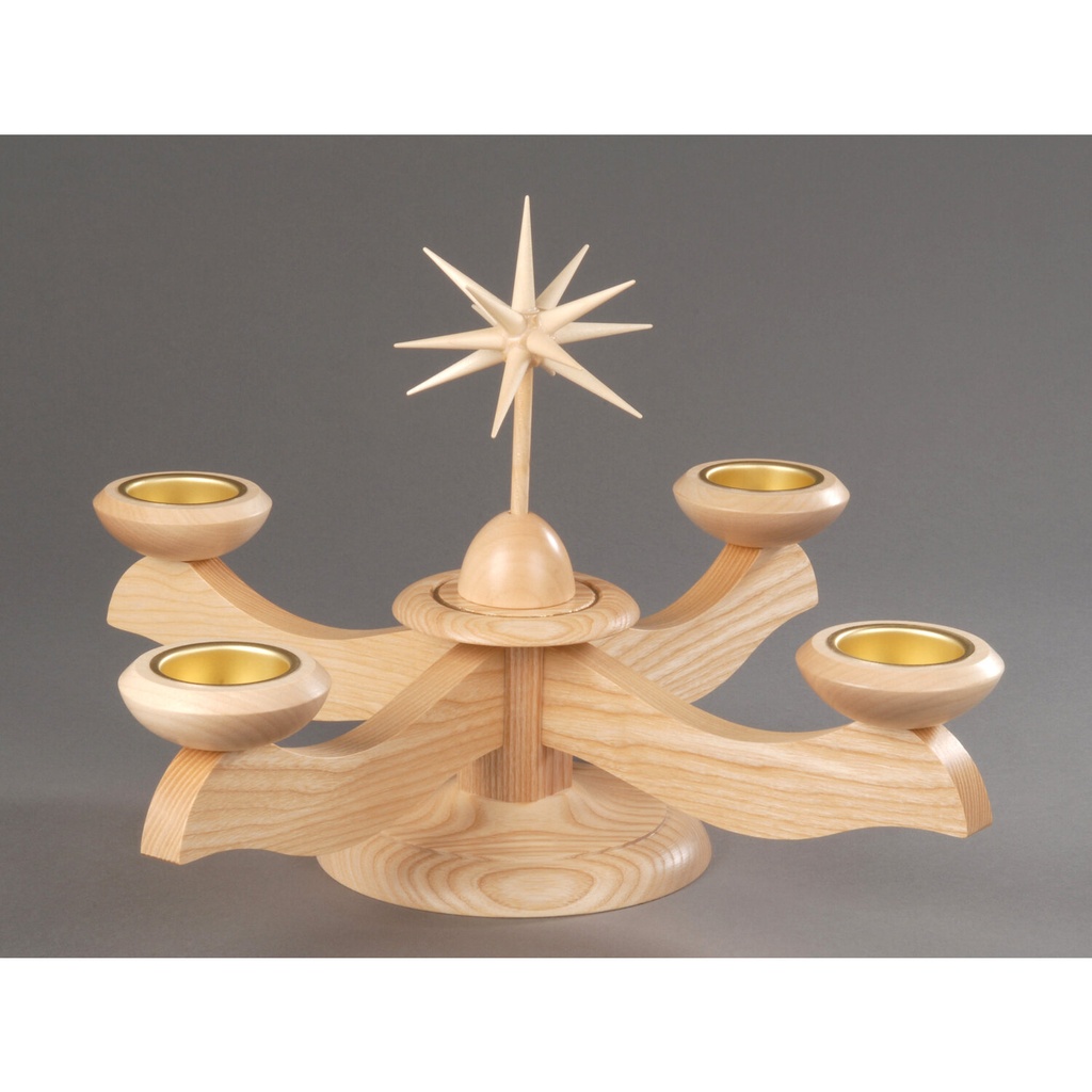 Adventsleuchter, natur - Weihnachtsstern