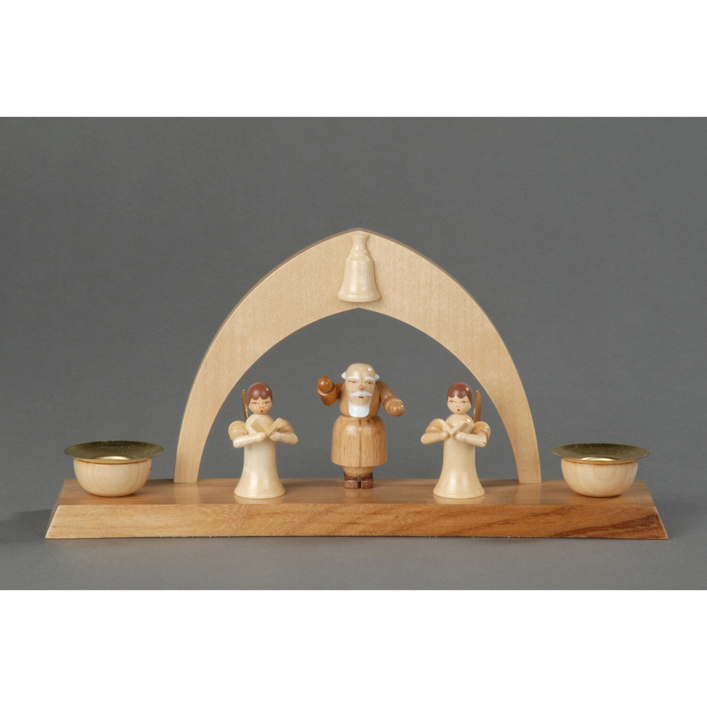 Kerzenhalter, natur - Petrus, Engel mit Gesangbuch