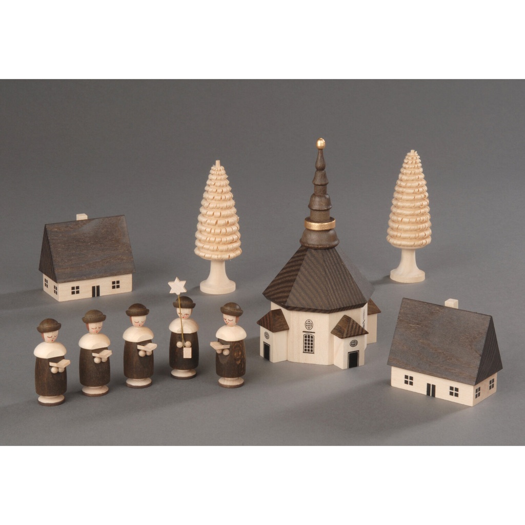 Seiffener Dorf, natur - Kurrende mit Hut