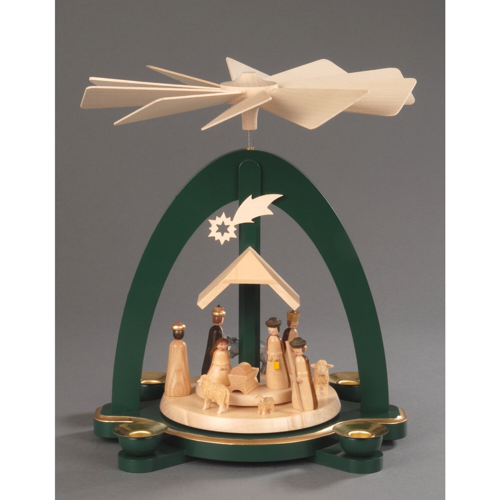 [AP 085/386 G] Pyramide, grün - Christi Geburt