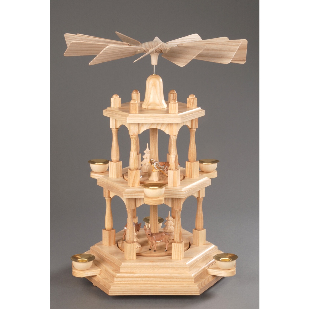 Pyramide, natur - farbige Reifentiere