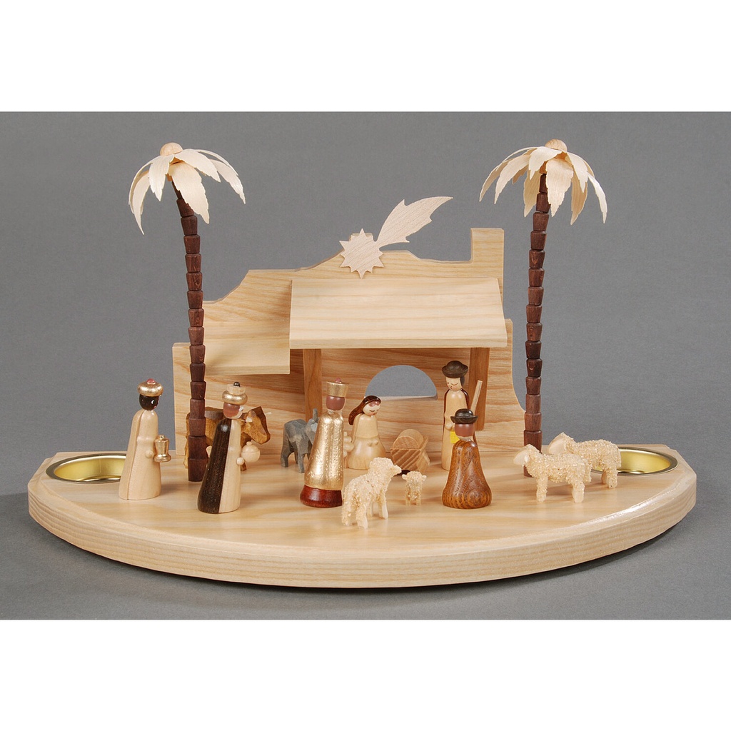 Weihnachtskrippe orientalisch - großer Sockel