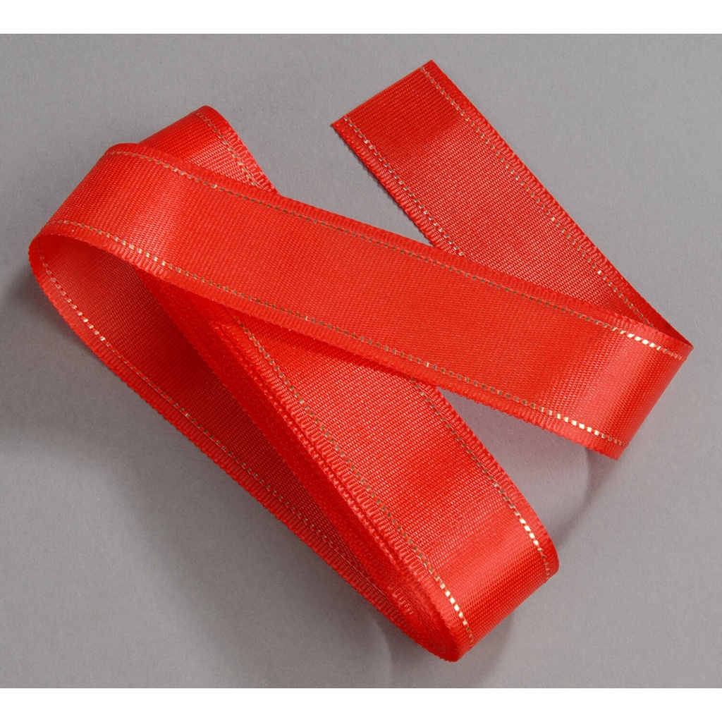 Geschenkband, rot/gold - Länge: 3 Meter