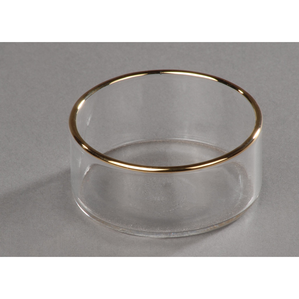 Teelichthalter mit Goldrand - 40 mm Durchmesser