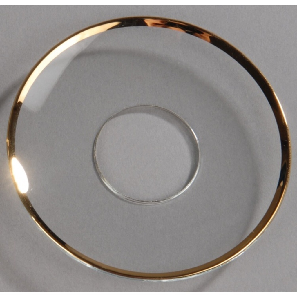 [AP 300/0398] Lichtmanschette mit Goldrand - Durchmesser 65 mm - Loch 25 mm