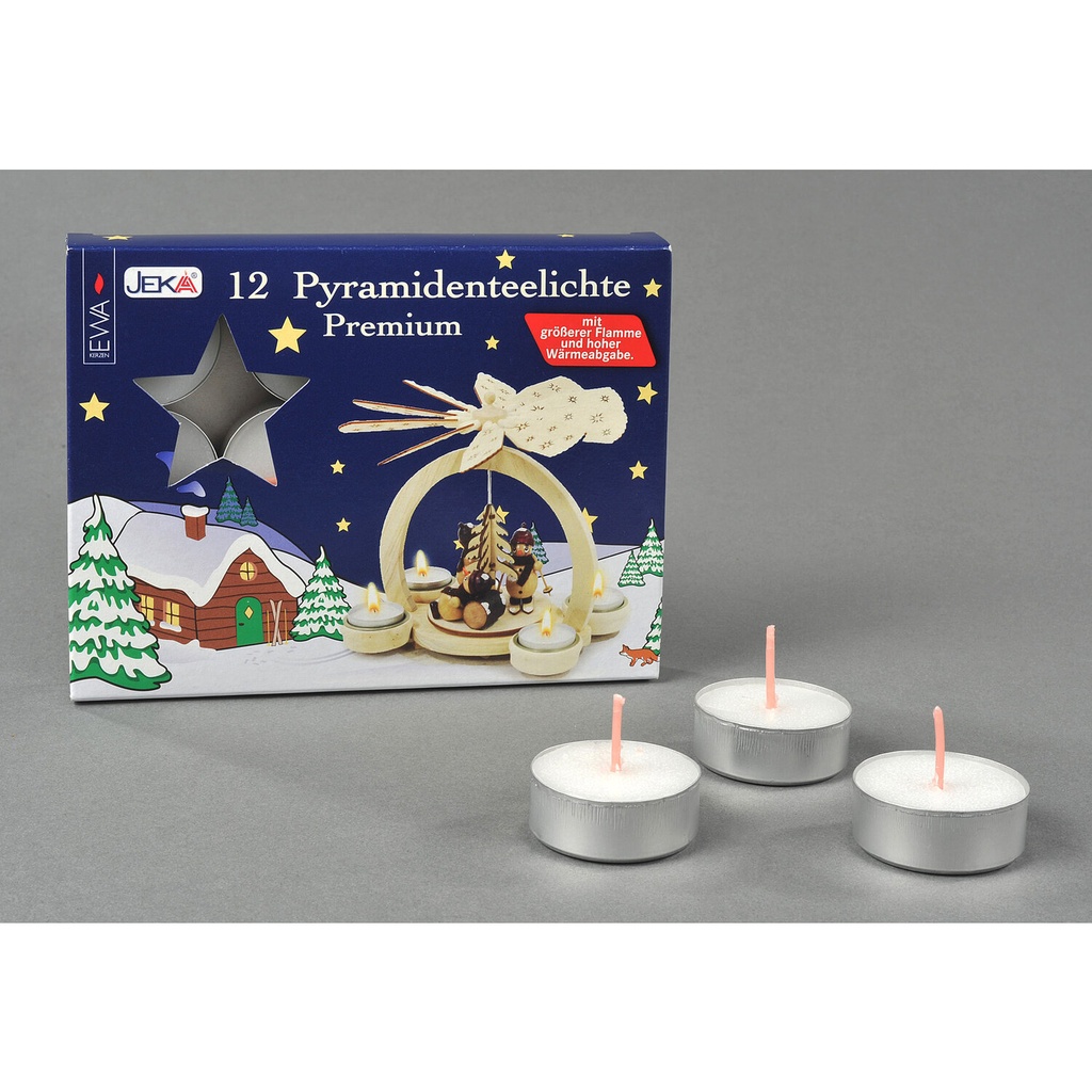 Pyramidenteelichte in Aluhülle
