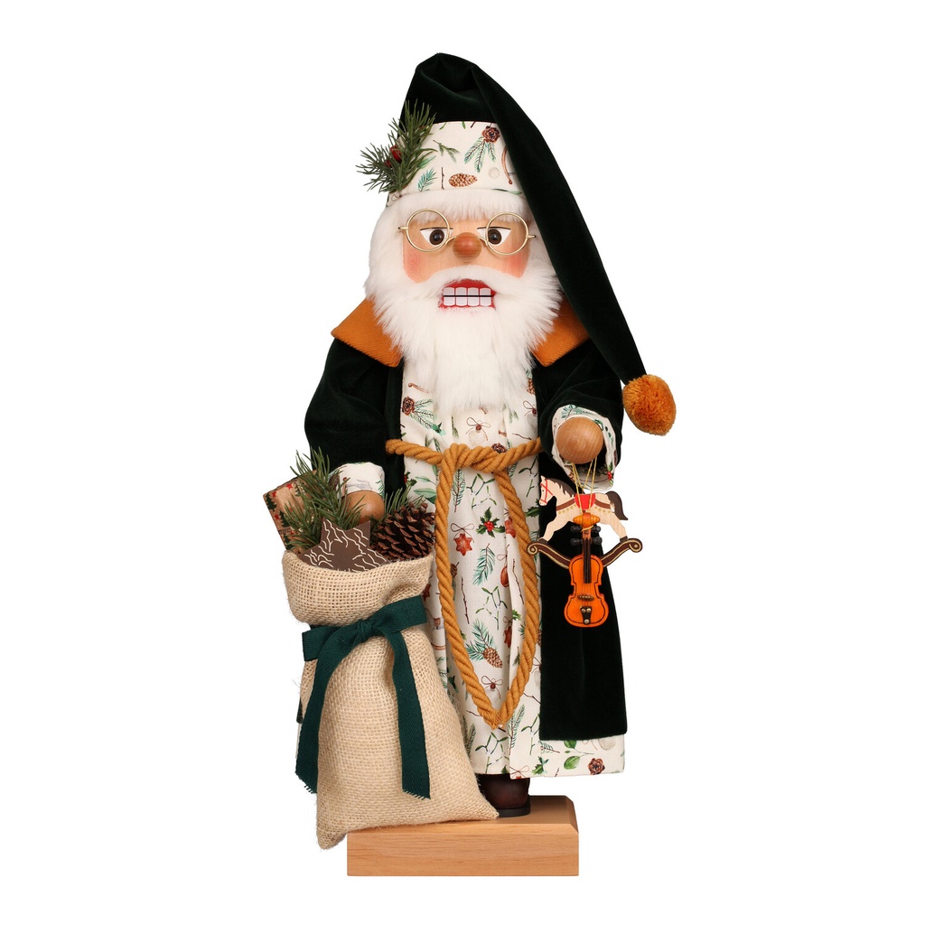 [CU 00 0885] Nußknacker - Weihnachtsmann grüne Robe
