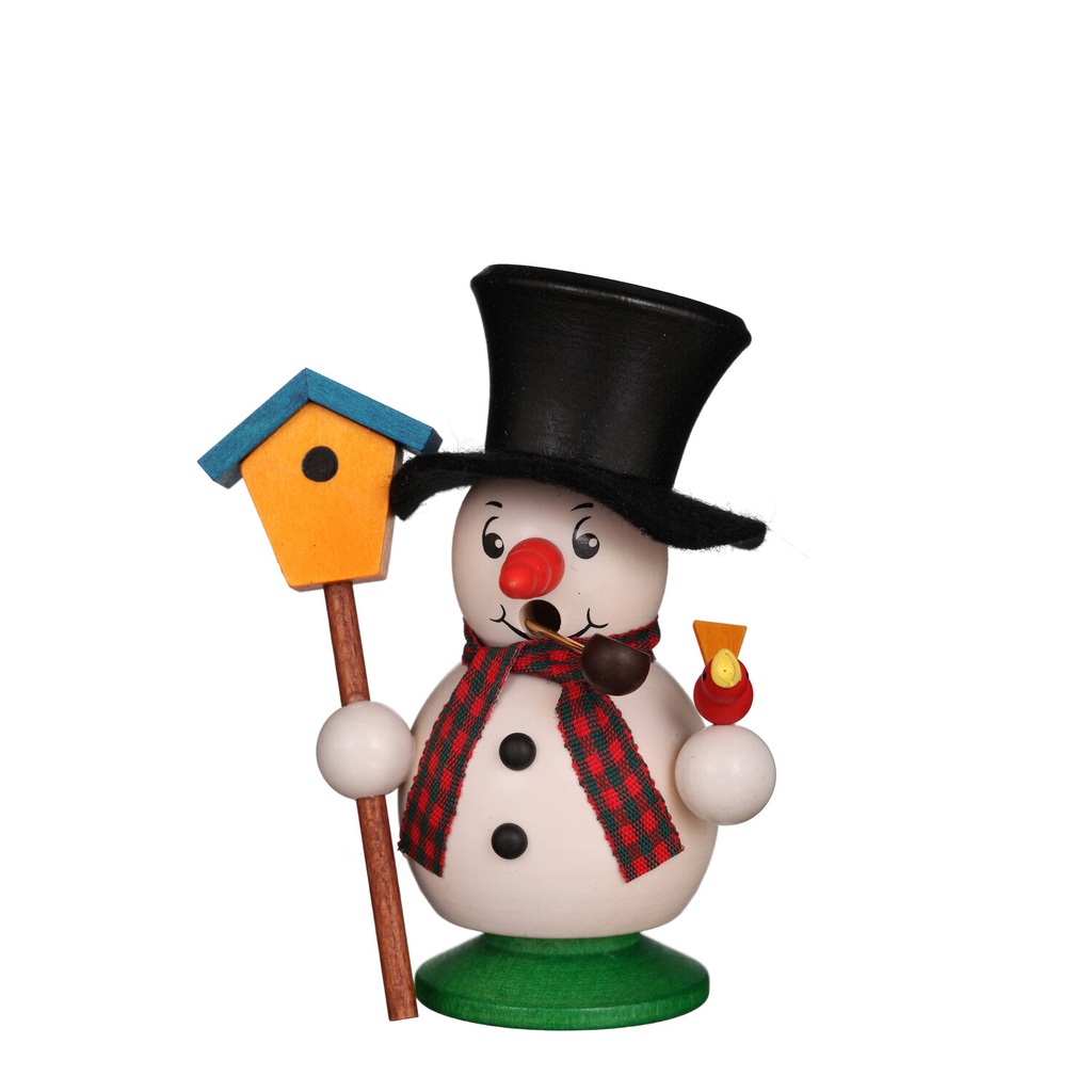 [CU 01 0016] Räuchermann - Schneebub mit Vogelhaus