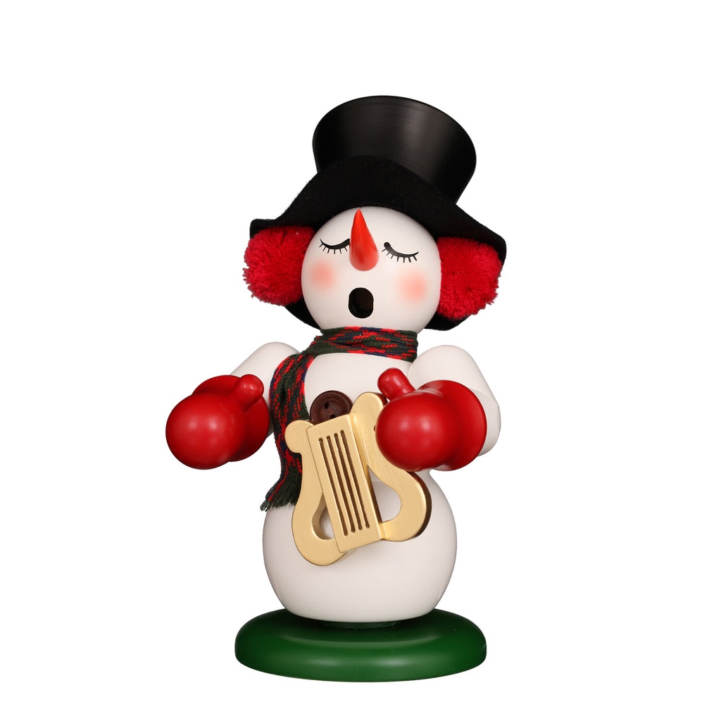 Räuchermann - Schneemann mit Leier